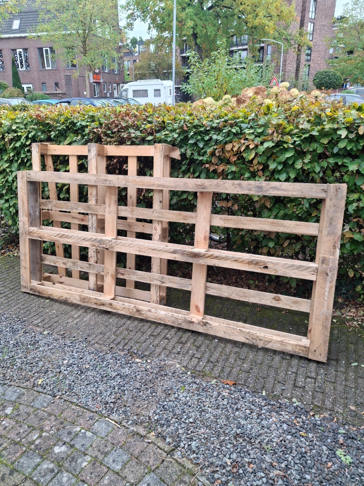 gratis pallets, Doe-het-zelf en Verbouw, Ophalen, 50 mm of meer, Pallet, Minder dan 200 cm
