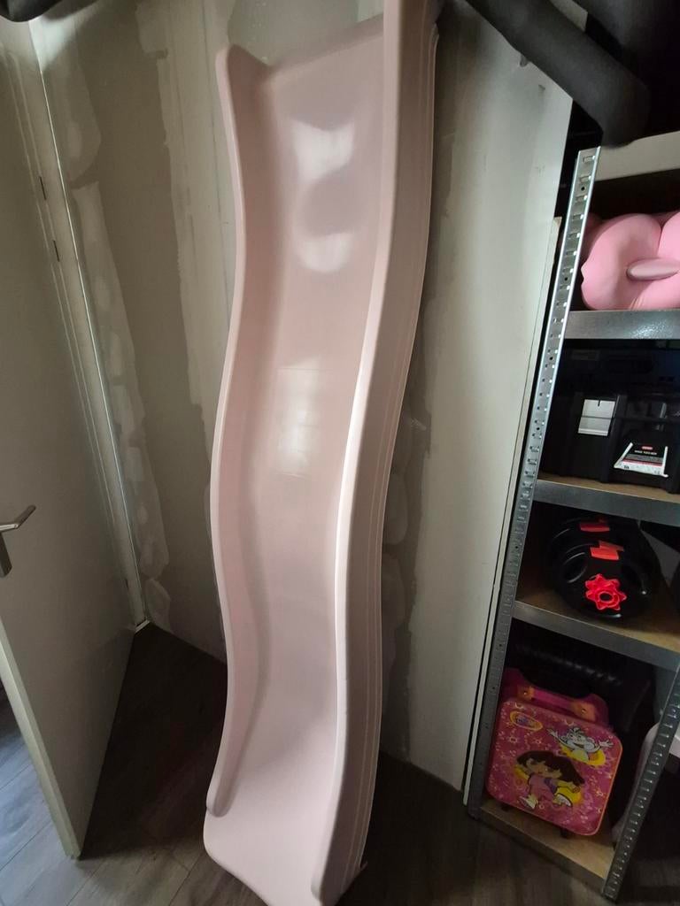Pastel roze glijbaan, Kinderen en Baby's, Ophalen, Zo goed als nieuw, Glijbaan, Aanbouwonderdeel