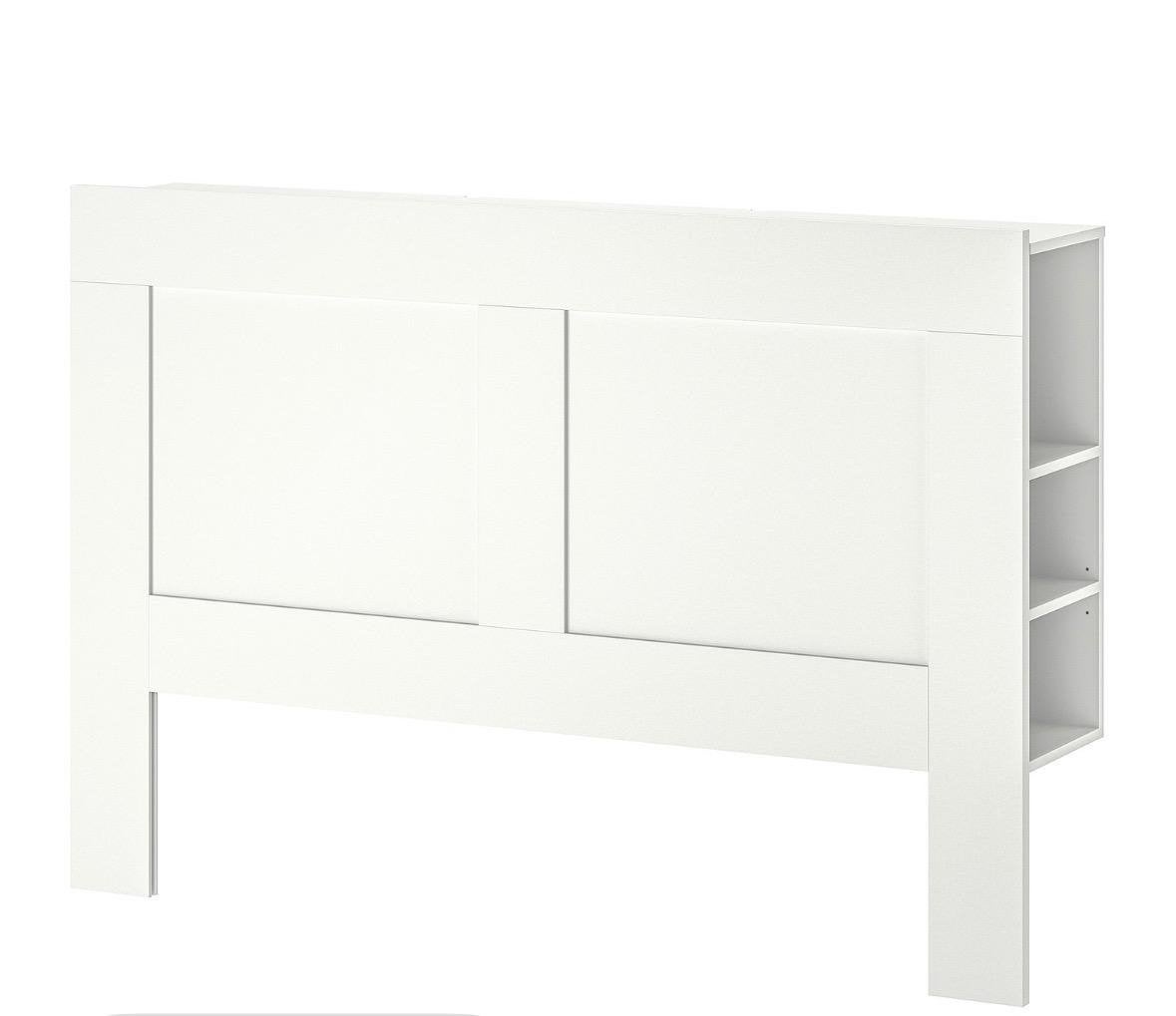 IKEA Brimnes hoofdeinde 140 cm breed, Huis en Inrichting, Ophalen, Gebruikt, Wit, Tweepersoons