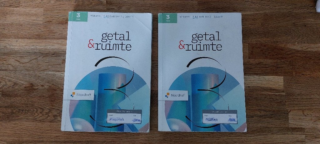 Getal en Ruimte 3 VWO, Leer-/Flex-boek Deel 1 & 2, Editie 13, Boeken, Gelezen, VWO, Noordhoff, Wiskunde A