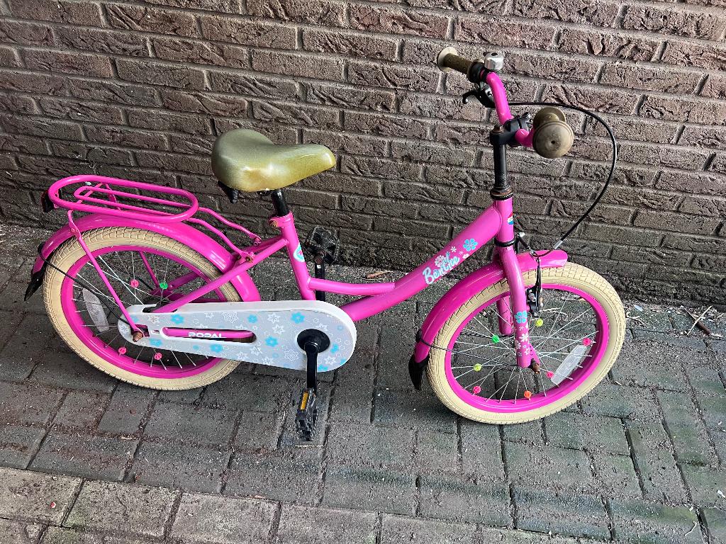 Meisjes fiets 18inch, Terugtraprem, Gebruikt, 18 inch, Ophalen