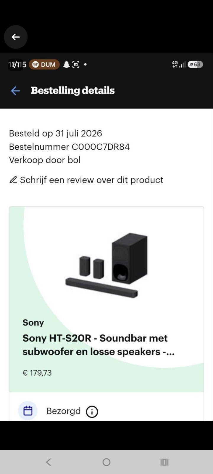 Sony HT-S20R Soundbar met subwoofer en speakers - z.g.a.n., Ophalen, Zo goed als nieuw, Speakers, Sony