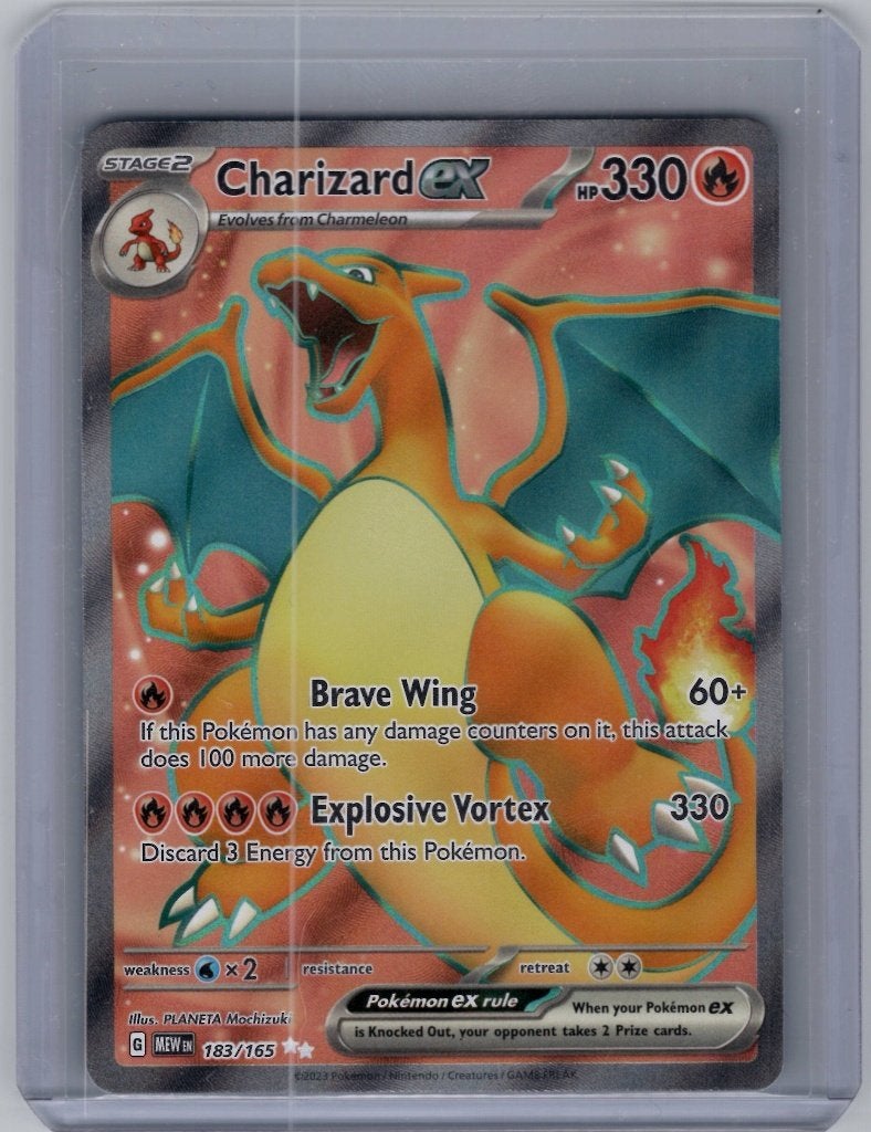 Mew 183 charizard, Ophalen of Verzenden, Nieuw, Losse kaart, Foil