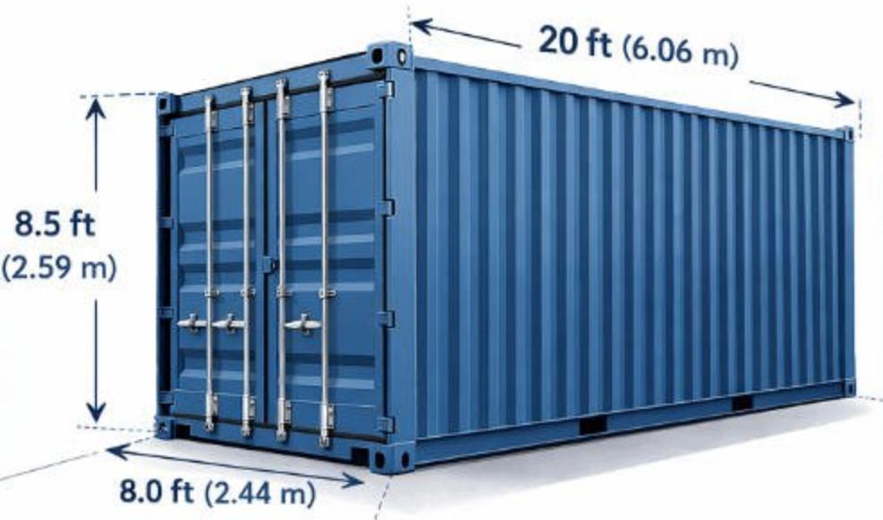 Opslagruimte 20ft container