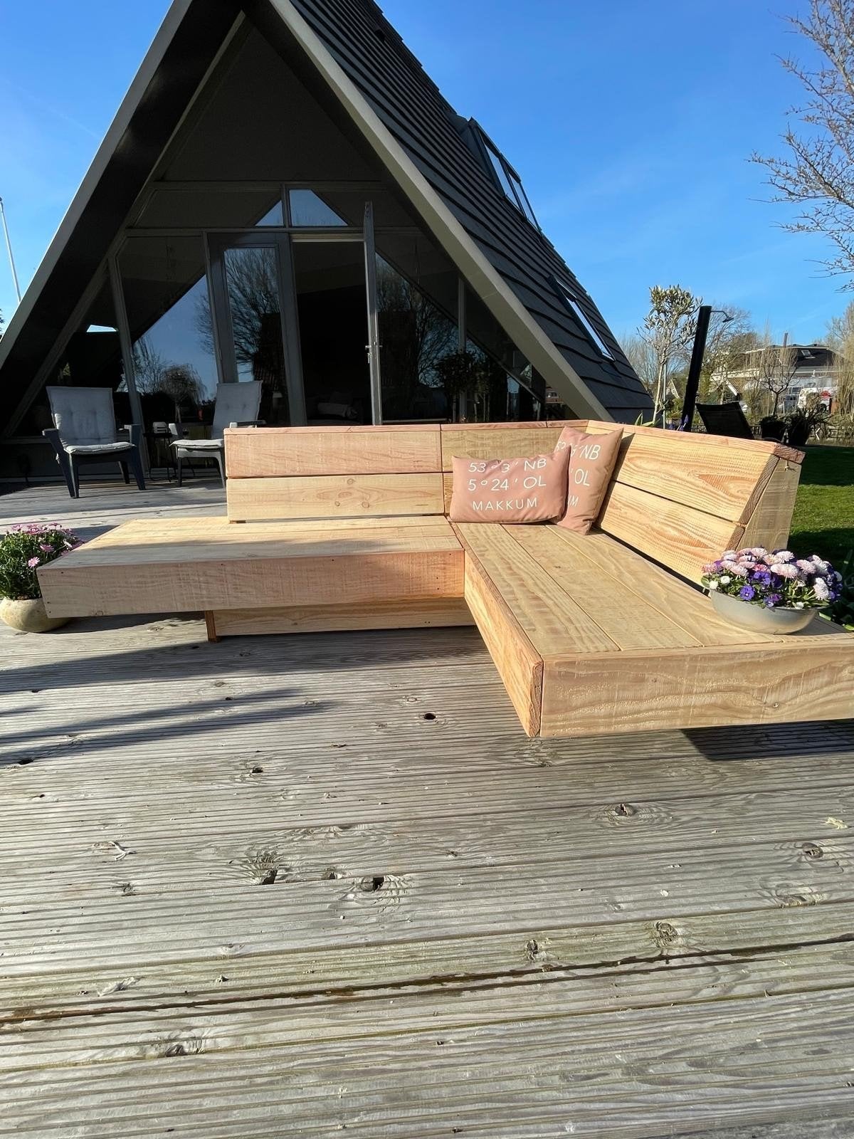 Op maat gemaakte douglas tuinbanken, Tuin en Terras, Ophalen, Nieuw, Bank