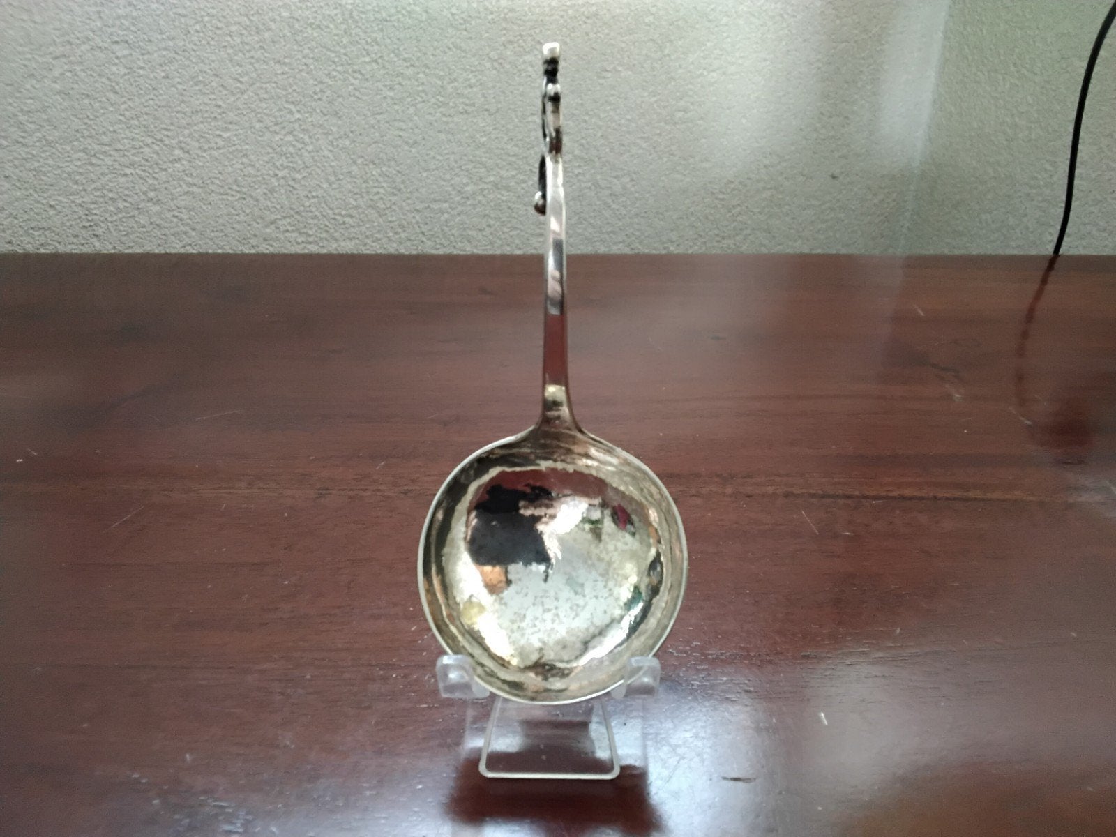 fraaie antieke Hollands zilveren roomlepel ., Ophalen of Verzenden, Zilver
