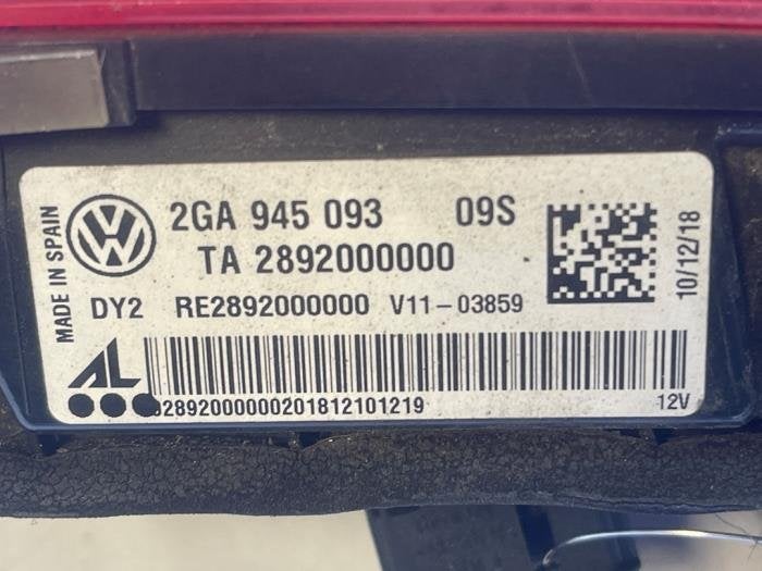 Achterlicht links van een Volkswagen T-Roc, Gebruikt, -, -, -