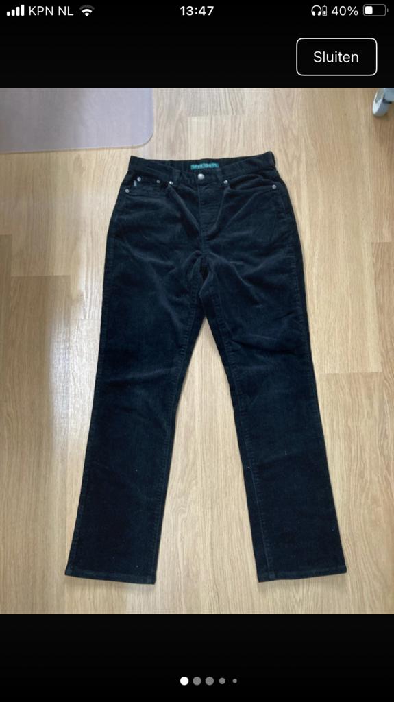 Lauren Ralph Lauren corduroy Broek - 6 - Zwart, Zwart, Ophalen of Verzenden, Zo goed als nieuw, W27 (confectie 34) of kleiner