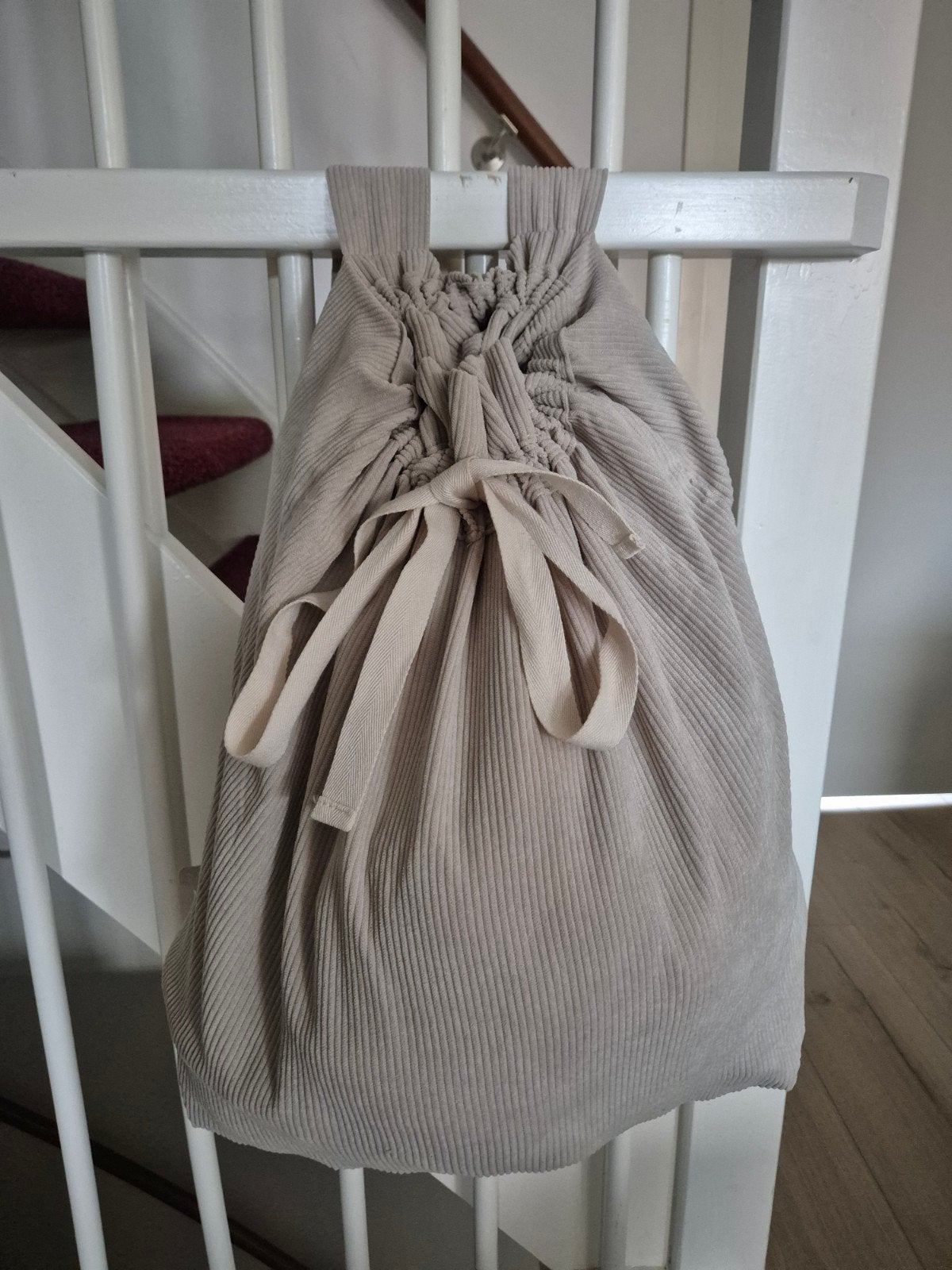 Ruime Jollein boxzak/opbergzak - Beige ribstof, Ophalen, Zo goed als nieuw, Jongen of Meisje
