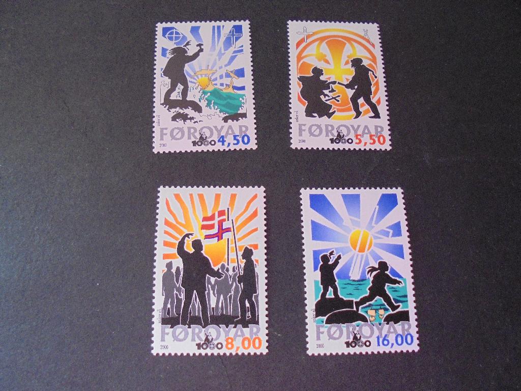 Faroer Mi:368/371 postfris, Verzenden, Denemarken, Postfris