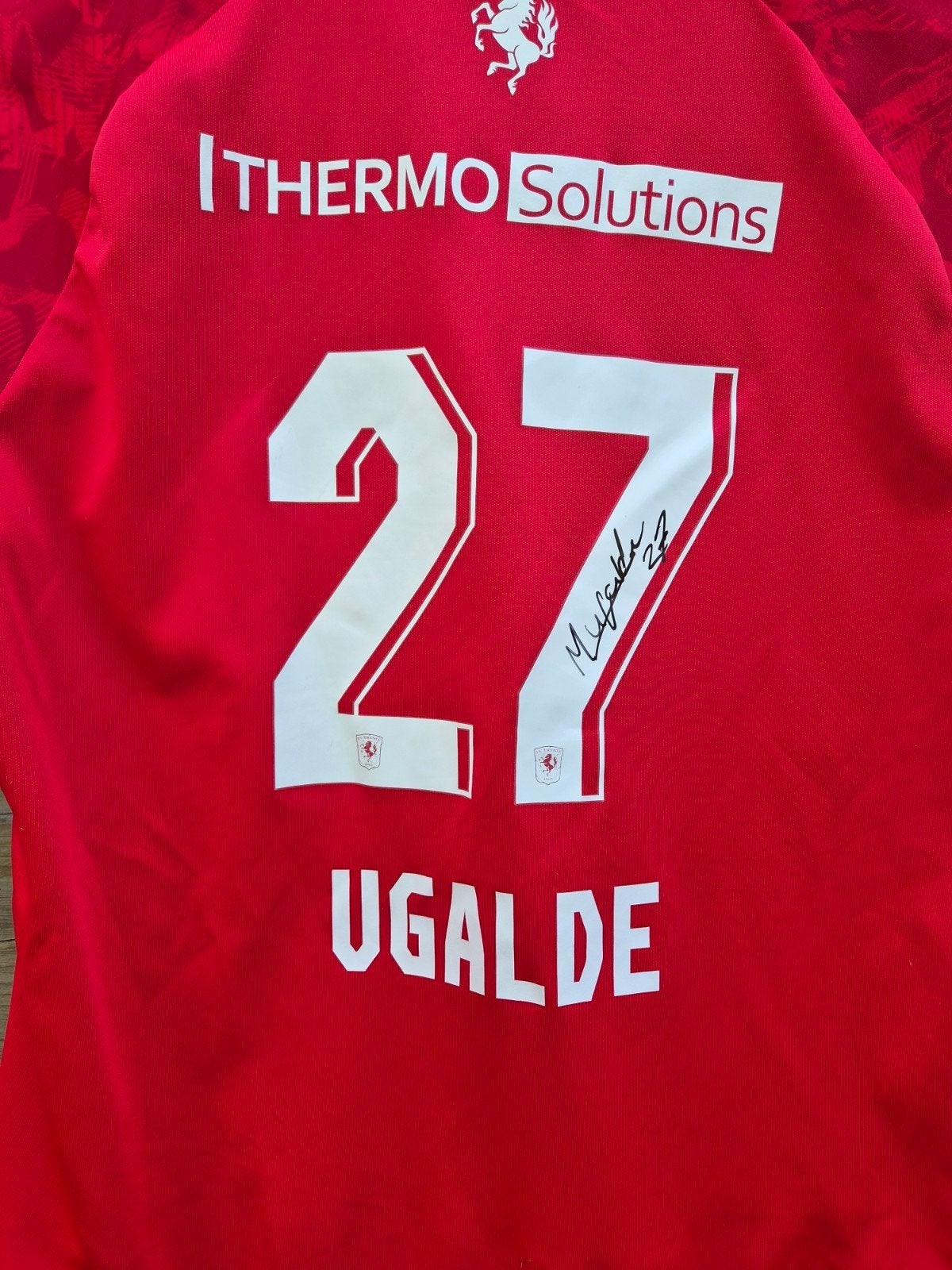 Gesigneerd matchworn shirt Manfred Ugalde. FC Twente, Ophalen of Verzenden, Zo goed als nieuw, Shirt
