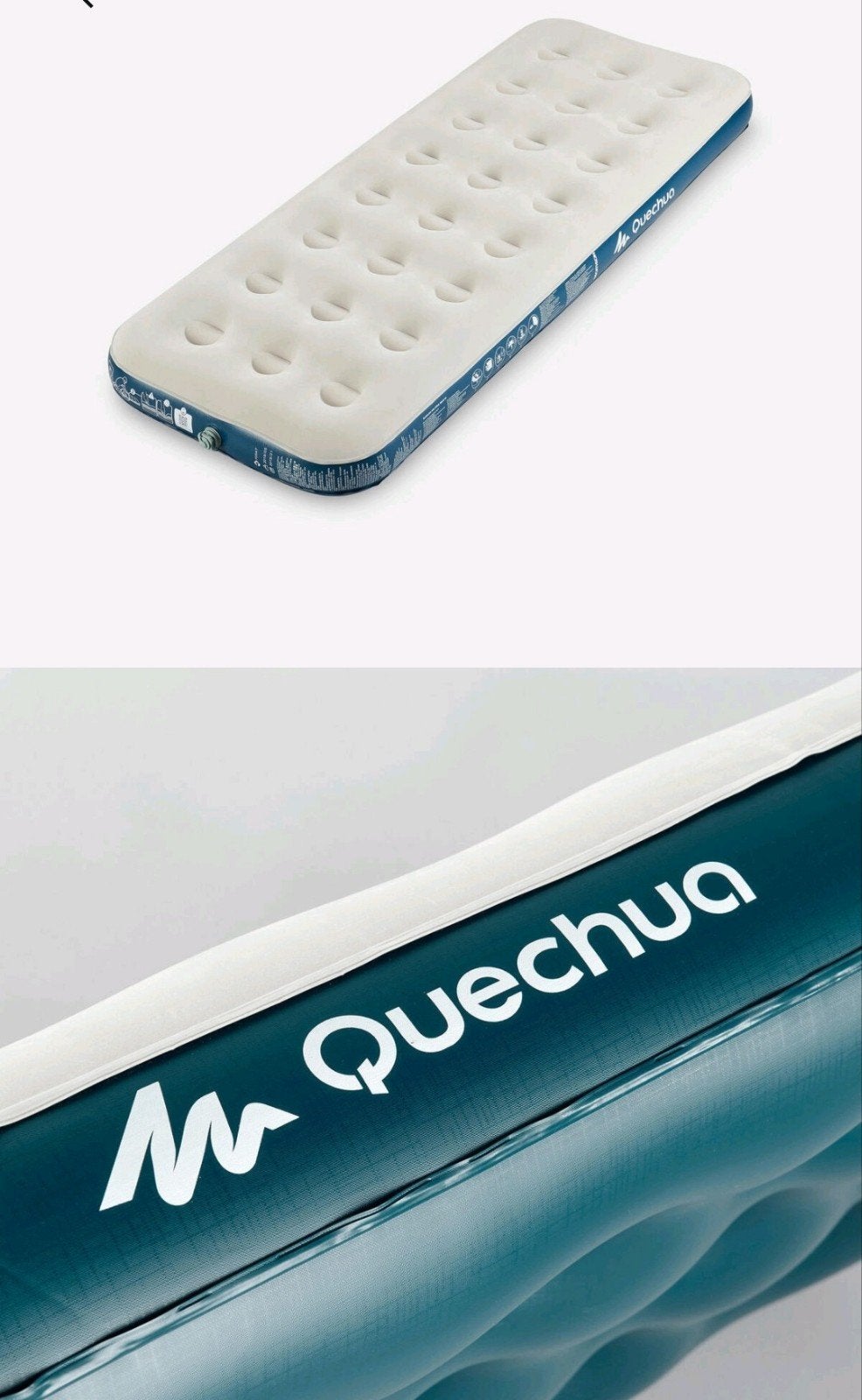 Quechua luchtbed + isolatiemat (2 stuks), Caravans en Kamperen, Luchtbedden, Ophalen, Zo goed als nieuw, 1-persoons