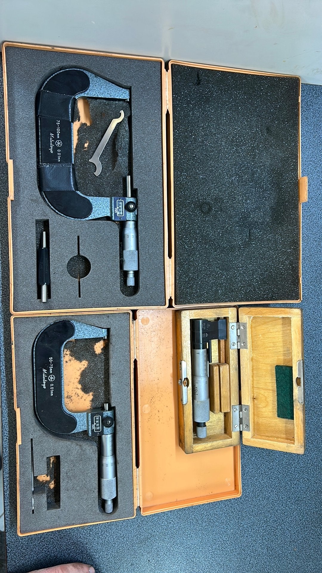 Micrometer en buitenmicrometer Mitutoyu, Ophalen, Gebruikt