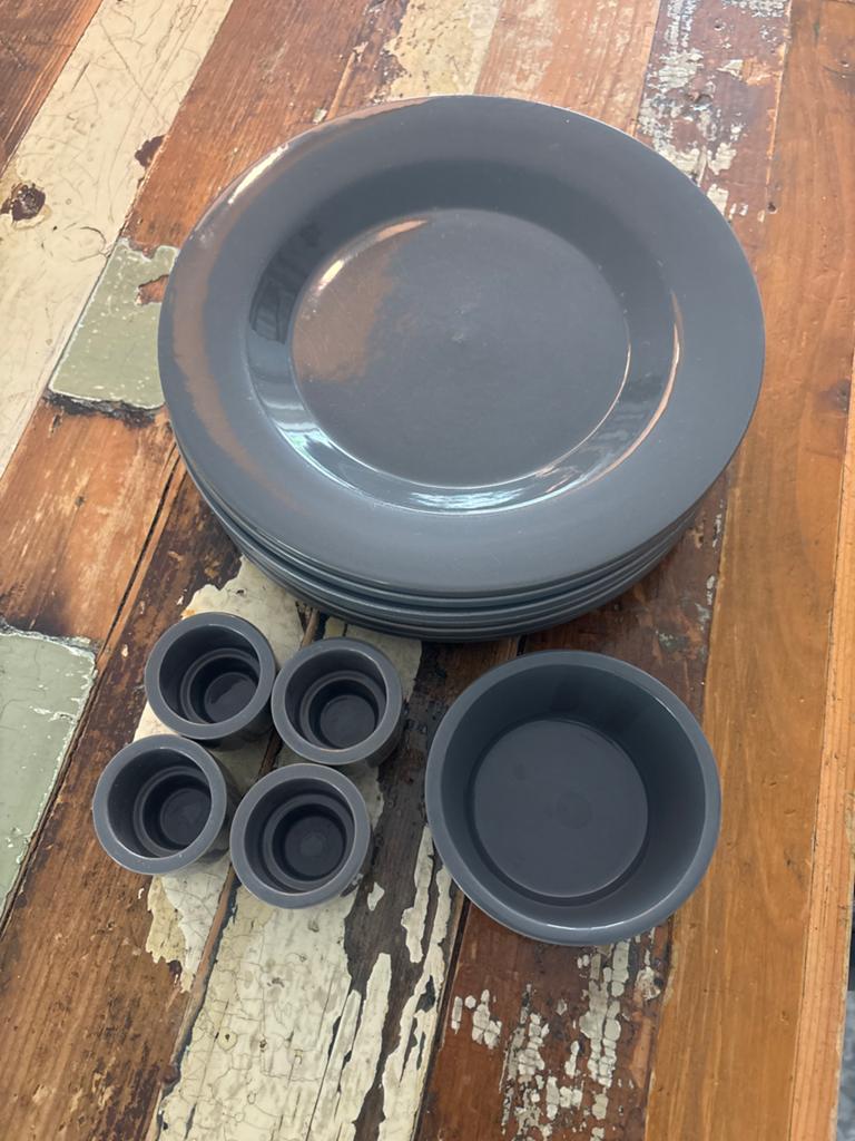 Piet Hein Eek Fair Trade Servies - Grijs, Gebruikt, Keramiek, Ophalen of Verzenden, Overige stijlen
