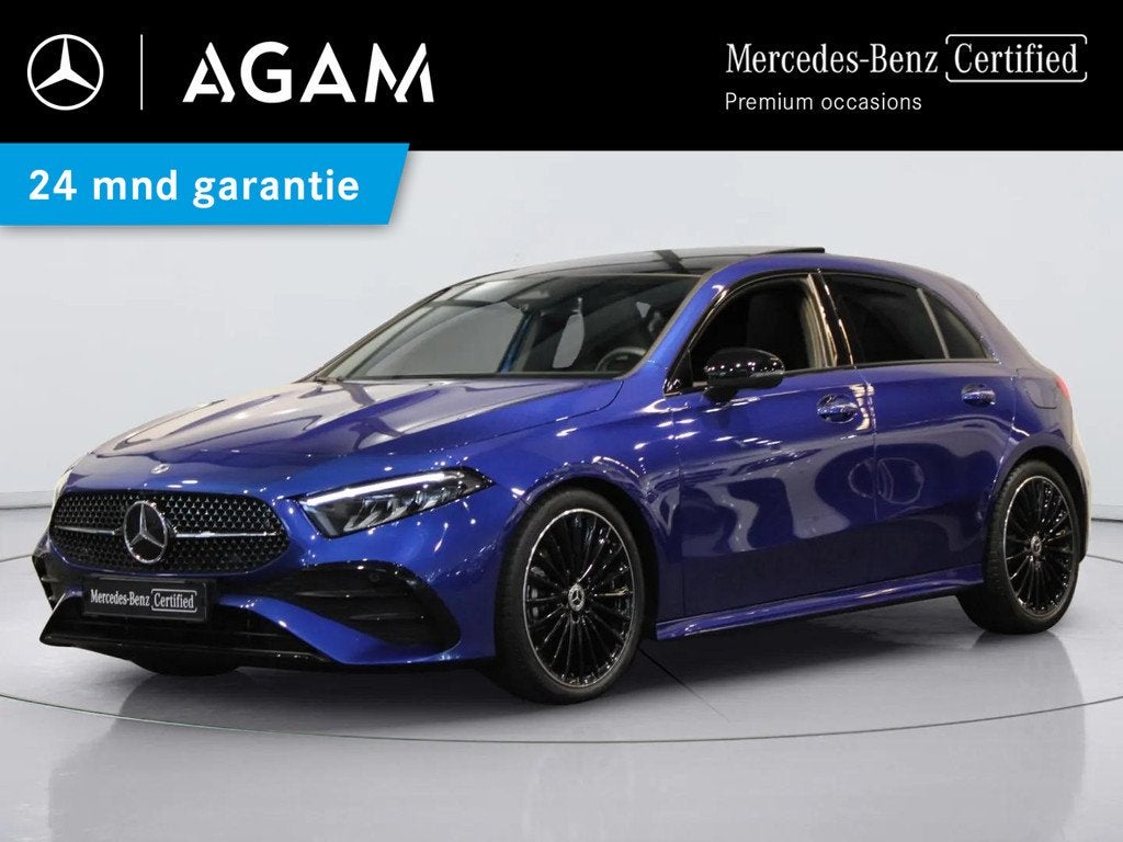 Mercedes-Benz A-Klasse Hatchback 180 Star Edition AMG Line P, 136 pk, Gebruikt, 4 cilinders, Blauw