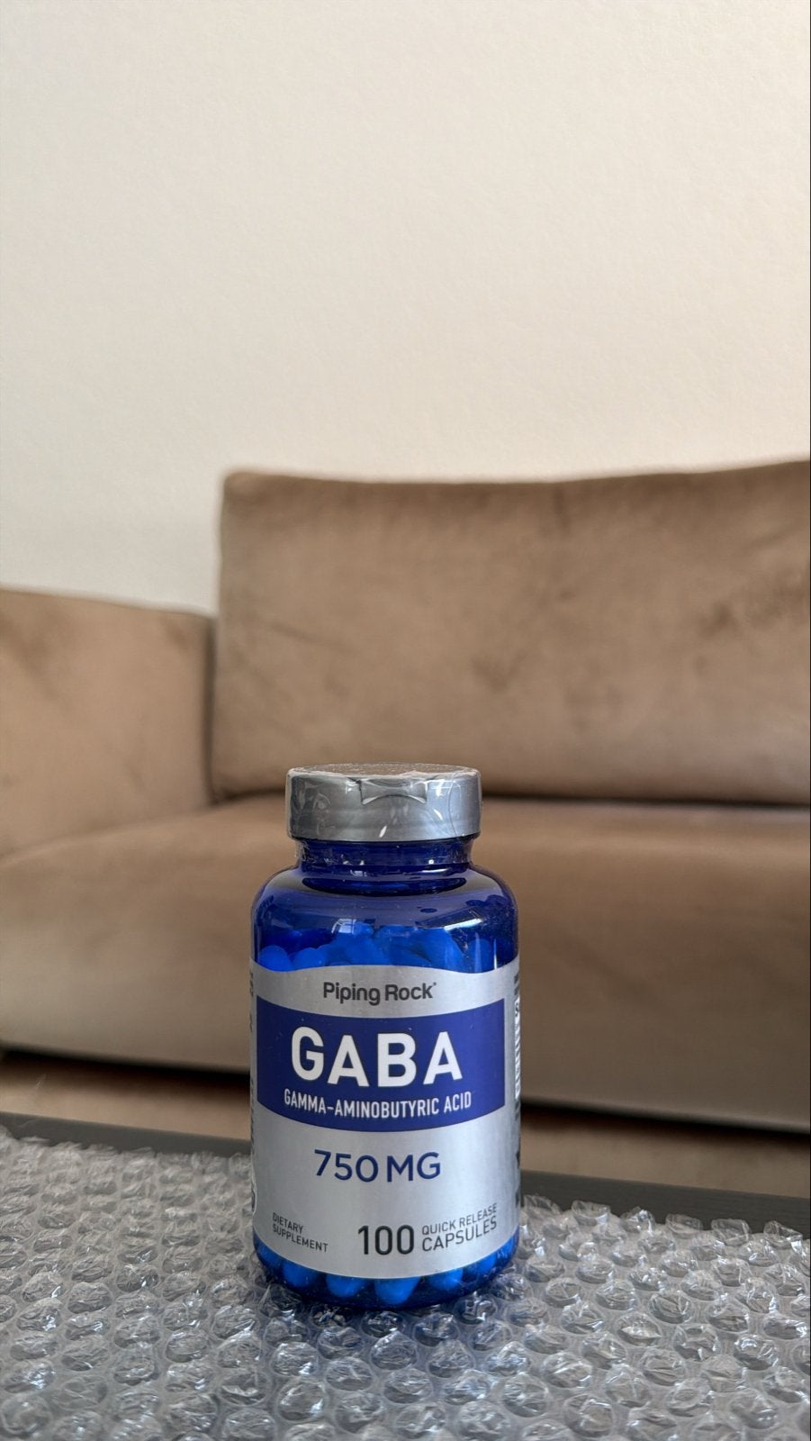 Piping Rock GABA 750 mg 100 Capsules Nieuw, Ophalen of Verzenden, Nieuw, Poeder of Drank