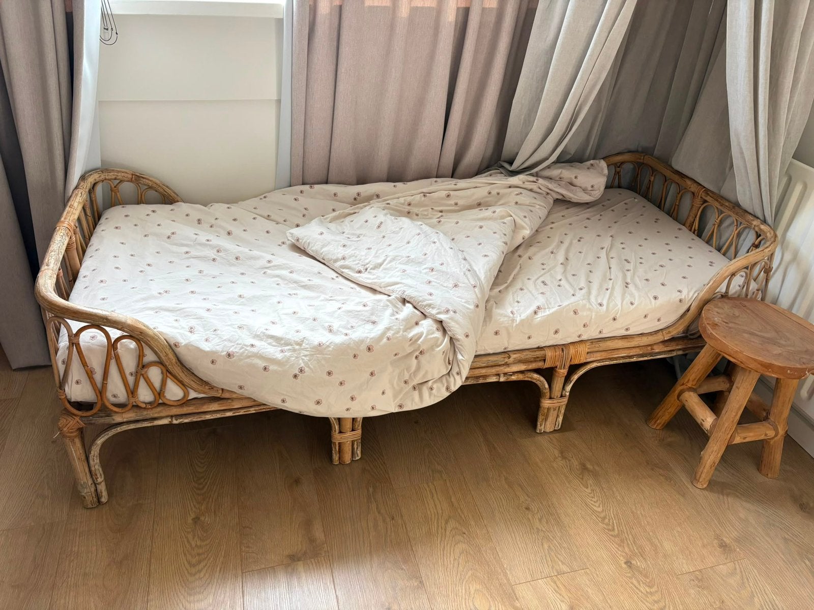 Bamboe bed kinderbed 70x180 inclusief matras, Ophalen