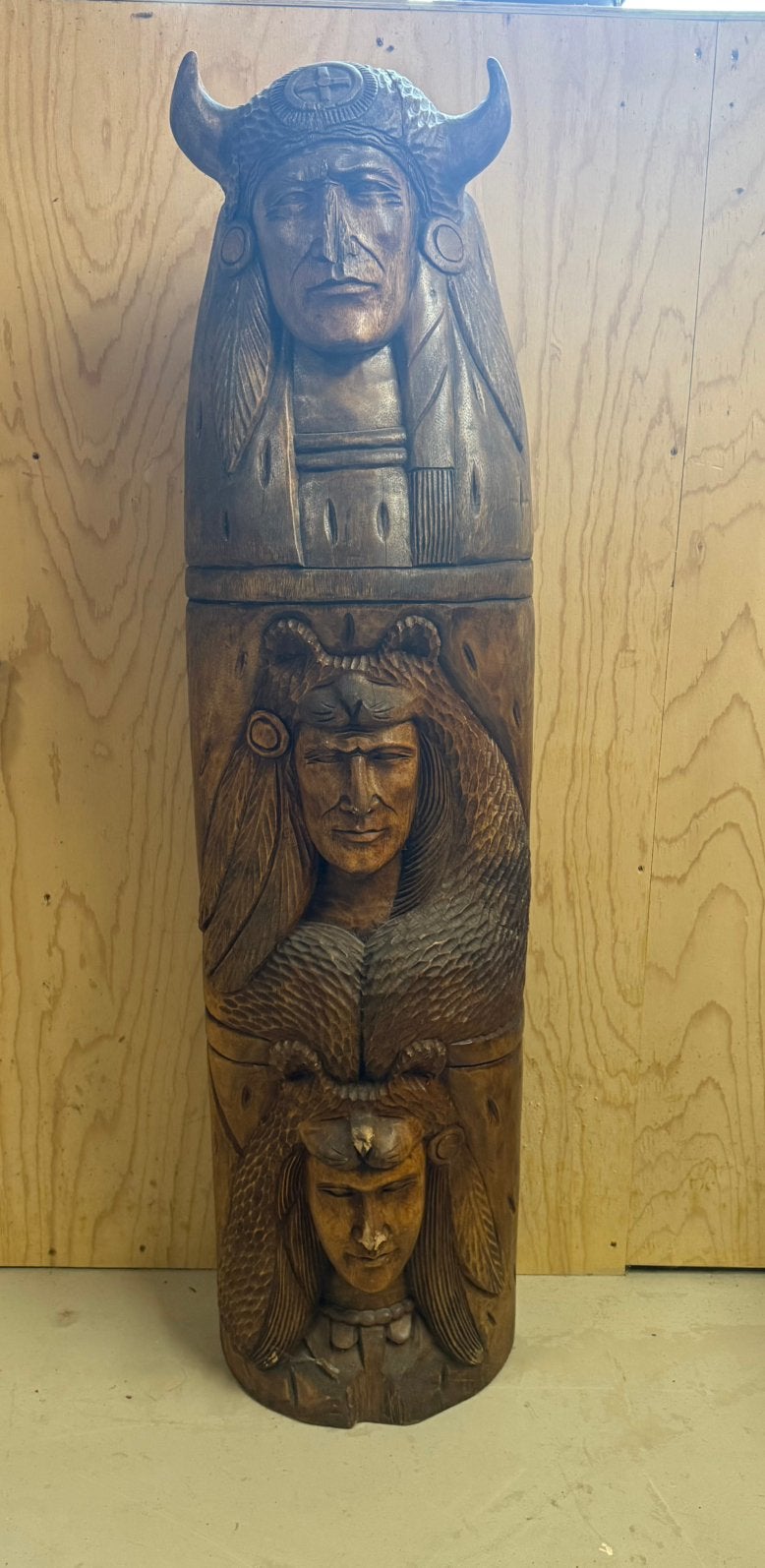 Houten indianen beeld, Ophalen of Verzenden