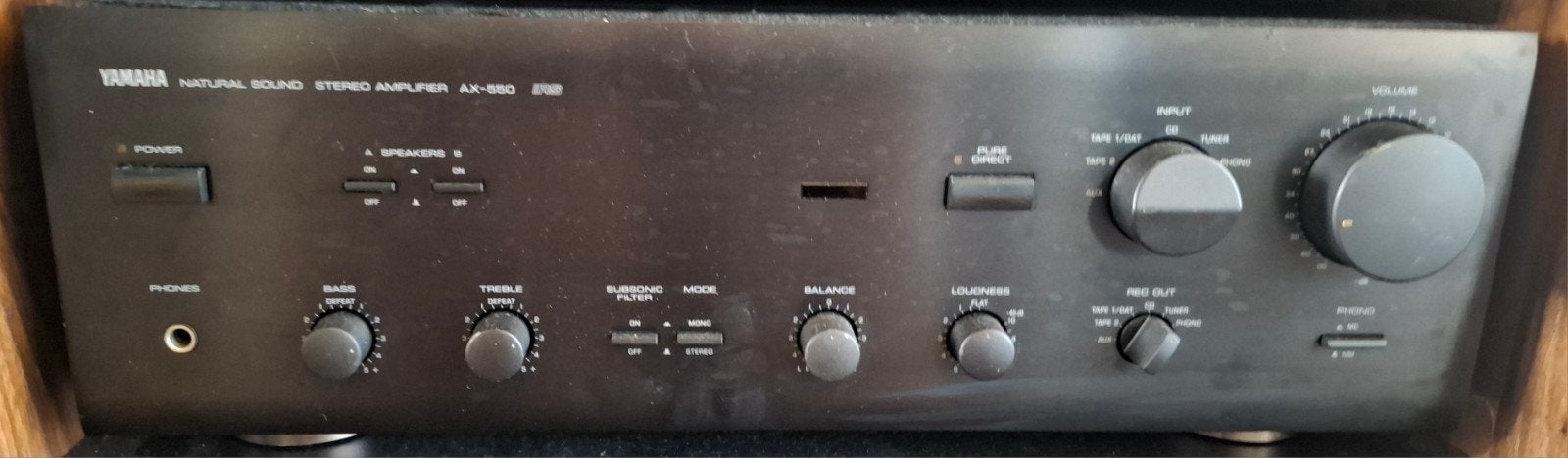 Vintage Yamaha AX-550 Stereo Versterker - Topgeluid!, Gebruikt, Yamaha, Ophalen of Verzenden, 60 tot 120 watt