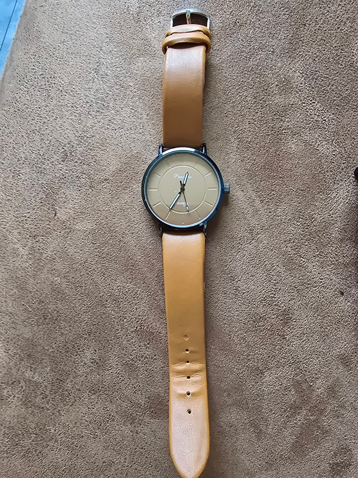 Peacocks A-138 horloge, Overige merken, Leer, Staal, Ophalen of Verzenden