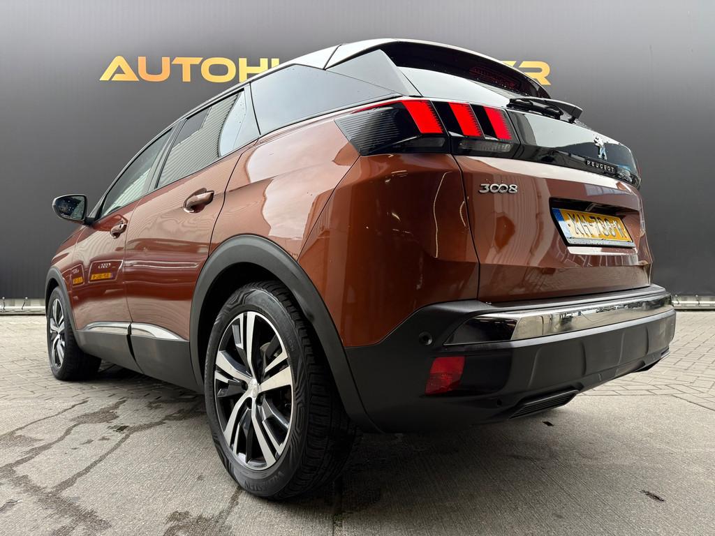 Peugeot 3008 1.2 PureTech Allure|Automaat, Auto's, Peugeot, Gebruikt, 1199 cc, Bruin, Leder en Stof