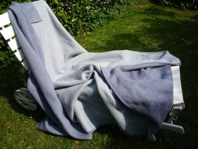 Dralon Didas deken 240 x 220 cm 2 pers  lilagrijs, Ophalen of Verzenden, Gebruikt