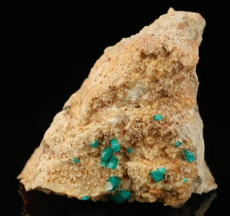 DIOPTAAS kristallen op matrix uit Namibië., Ophalen of Verzenden, Mineraal