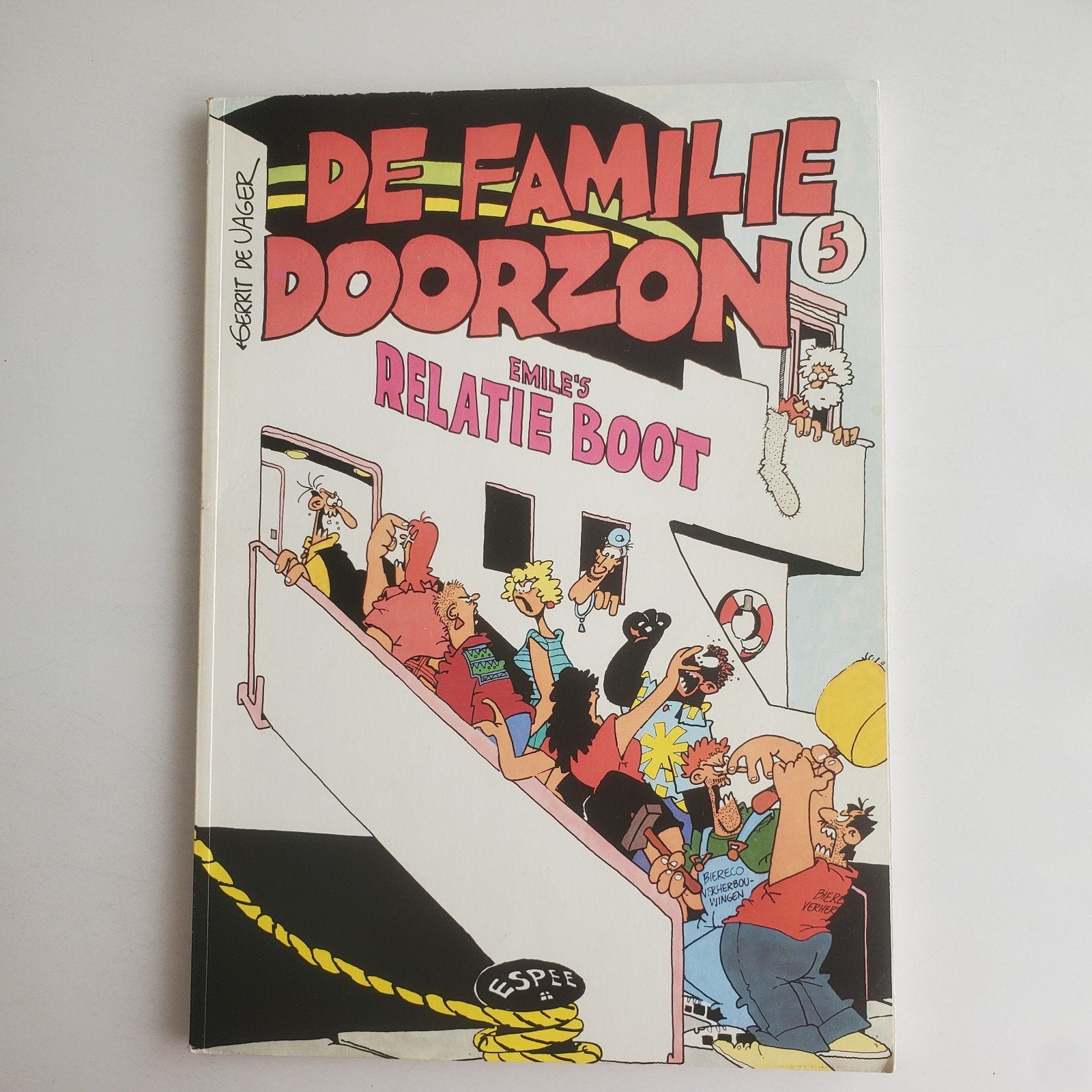 De Familie Doorzon 5: Emile's Relatieboot - Gerrit de Jager, Eén stripboek, Ophalen of Verzenden, Zo goed als nieuw, Gerrit de Jager