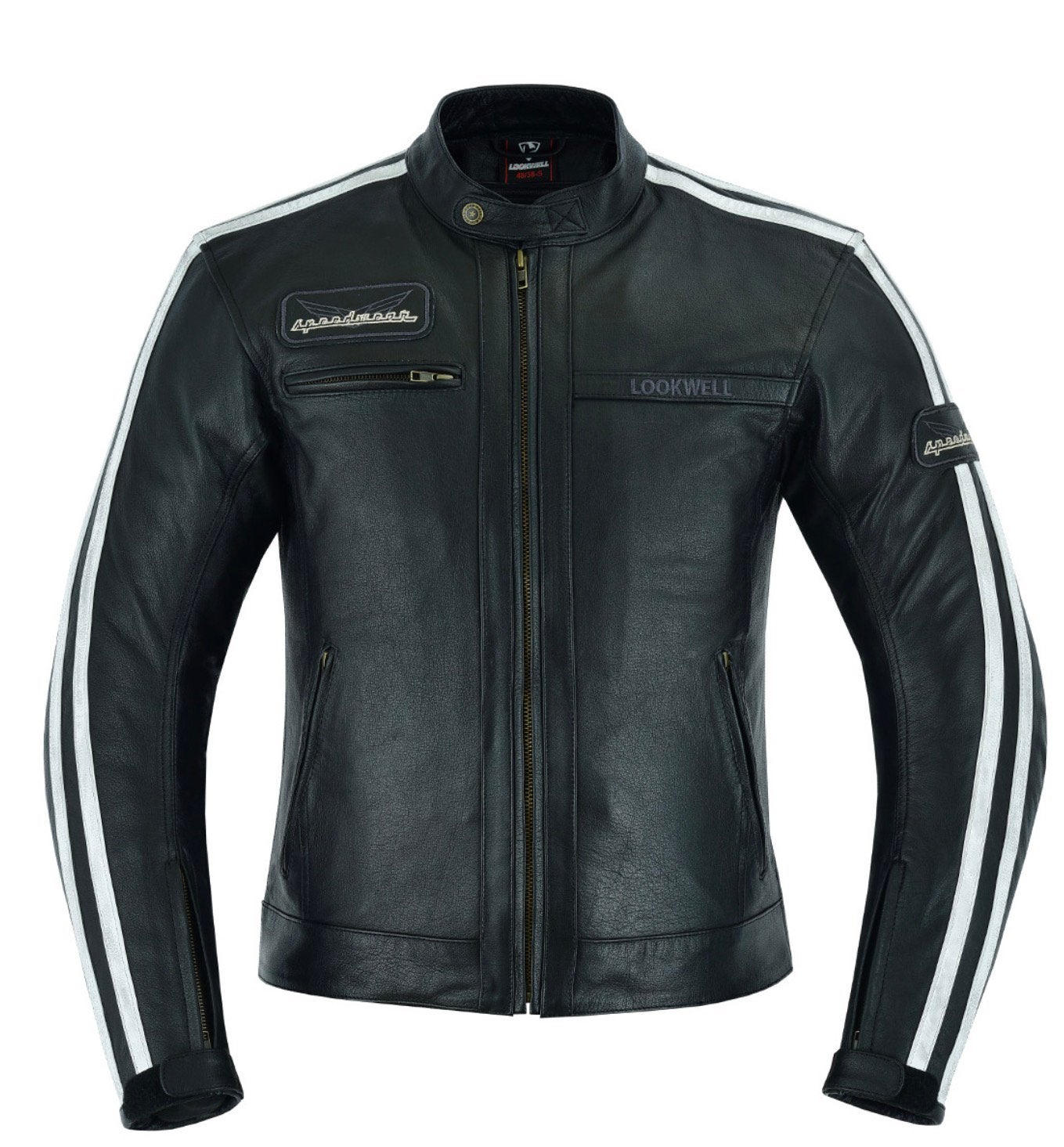 Nieuwe leren motorjas met bescherming. Merk Lookwell maat XL, Ophalen of Verzenden, Nieuw zonder kaartje, Heren, Jas | leer
