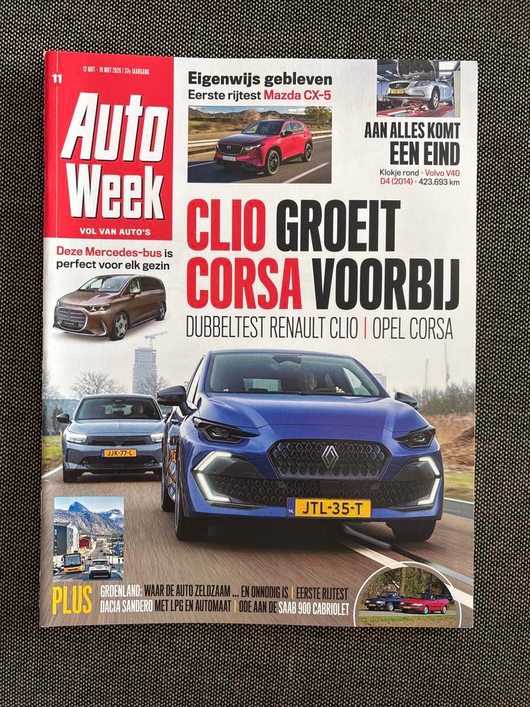 AutoWeek Magazine 12-19 Mrt 2026: Clio vs Corsa Dubbeltest, Ophalen of Verzenden, Nieuw, Mazda