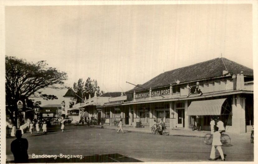 Nederlands Indië - Bandoeng - Bragaweg - 1925, Ophalen of Verzenden, 1920 tot 1940, Ongelopen, Noord-Holland