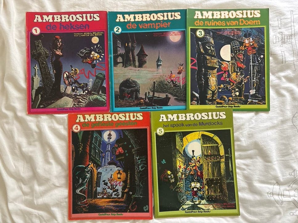 Ambrosius stripboeken - Complete serie 1 t/m 5, Complete serie of reeks, Ophalen of Verzenden, Gelezen