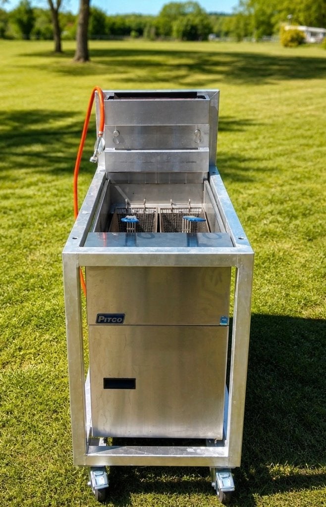 Frituurpan, Witgoed en Apparatuur, Frituurpannen, Gebruikt, 4 liter of meer, Duo-friteuse, Ophalen of Verzenden
