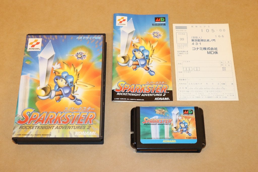 Sparkster Rocketknight Adventures 2 Sega Mega Drive Japan, Avontuur en Actie, Gebruikt, 1 speler, Ophalen of Verzenden