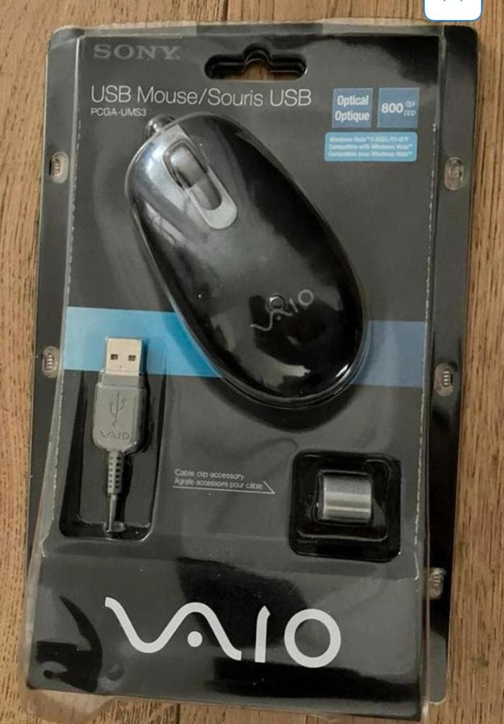 Sony VAIO USB Mouse PCGA-UMS3 nieuw in verpakking, Computers en Software, Ophalen of Verzenden, Nieuw, Ergonomisch