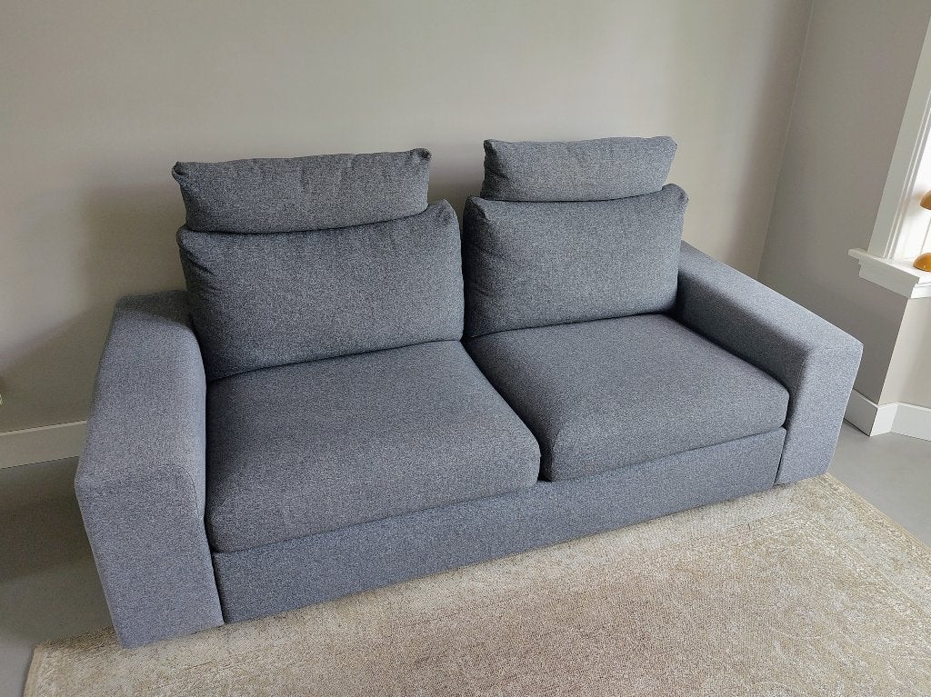 IKEA VIMLE 2-zits slaapbank – Gunnared middengrijs, Huis en Inrichting, Ophalen, Tweepersoons, 75 tot 100 cm, Zo goed als nieuw