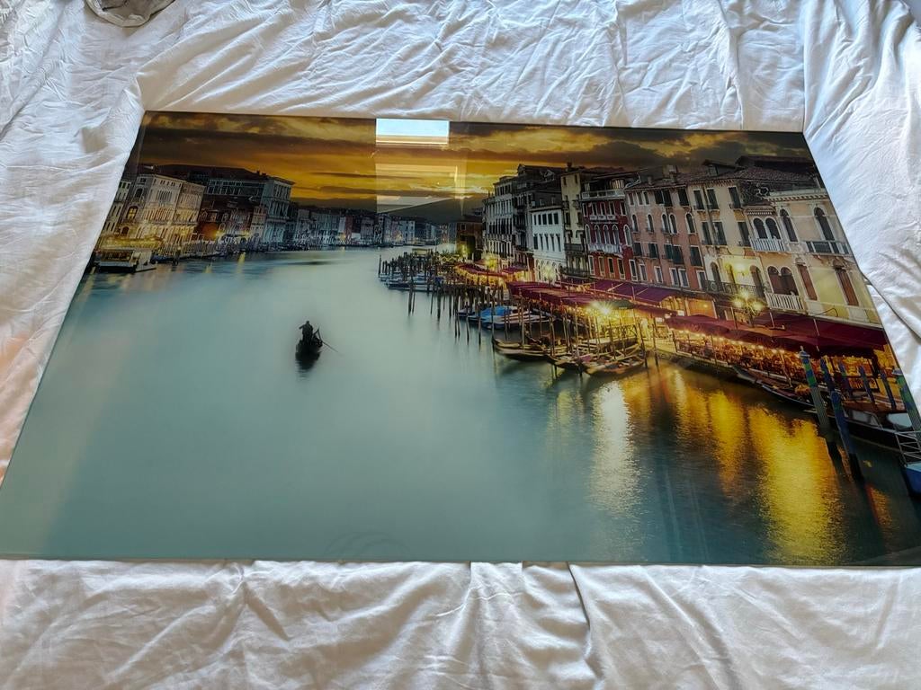 Prachtig schilderij Venetië 120x80 cm, Ophalen, Zo goed als nieuw, Schilderij, 100 tot 125 cm