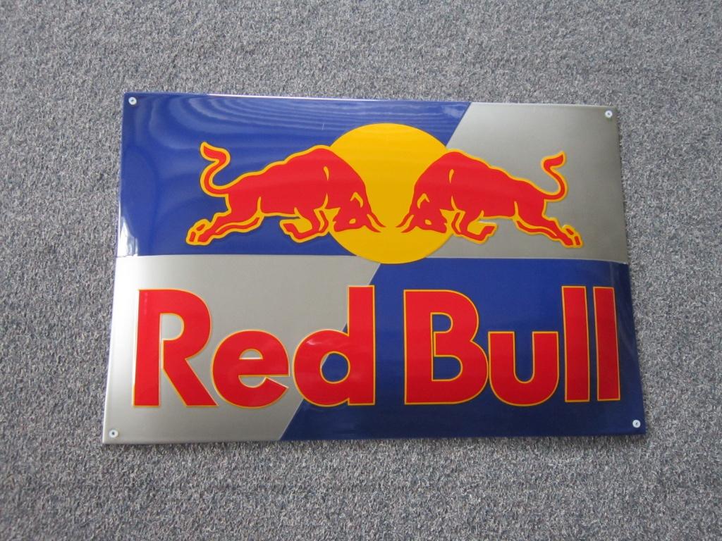 RED BULL EMAILLE RECLAMEBORD, Verzamelen, Merken en Reclamevoorwerpen, Ophalen, Zo goed als nieuw, Reclamebord