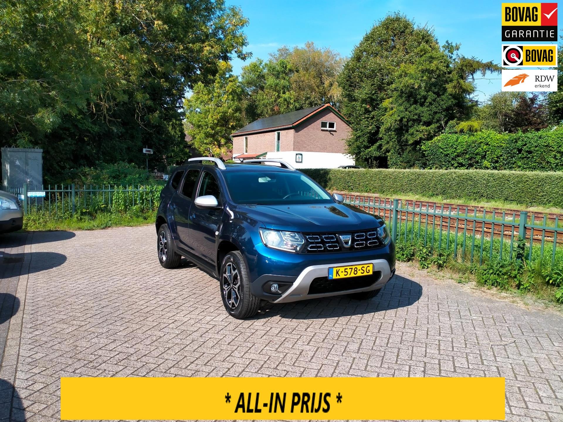 Dacia Duster 1.2 TCe Prestige luxe navi pdc trekhaak ALLINPR, Auto's, Dacia, Bedrijf, Te koop, Duster, ABS, Achteruitrijcamera