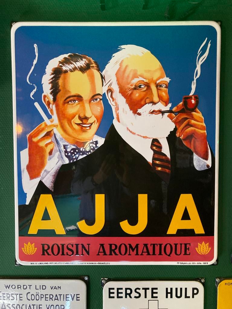 Replica Emaille Bord Ajja 1951 - Smetteloze Nieuwstaat, Ophalen