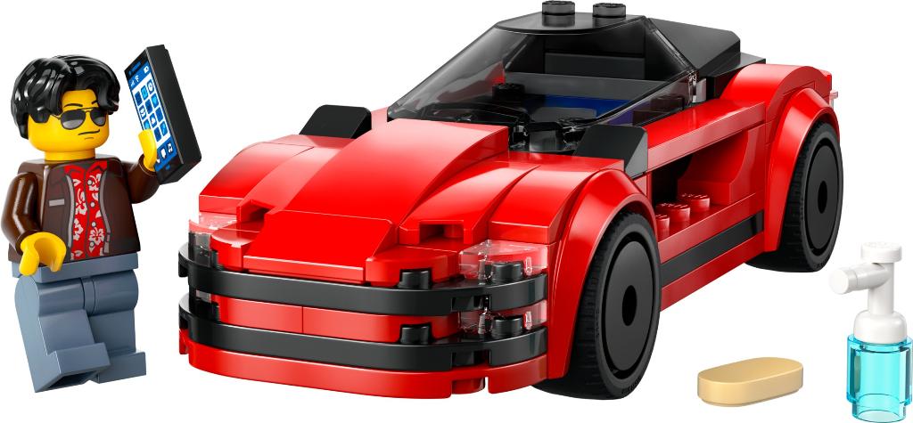 LEGO City 60448 Rode Sportwagen 109 delig, Ophalen of Verzenden, Nieuw, Complete set, Lego