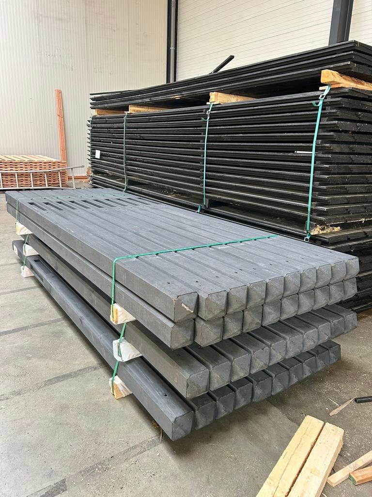 Betonpaal antraciet diamantkop 10 x 10 x 280 cm, 1 tot 2 meter, Minder dan 3 meter, Nieuw, Ophalen of Verzenden
