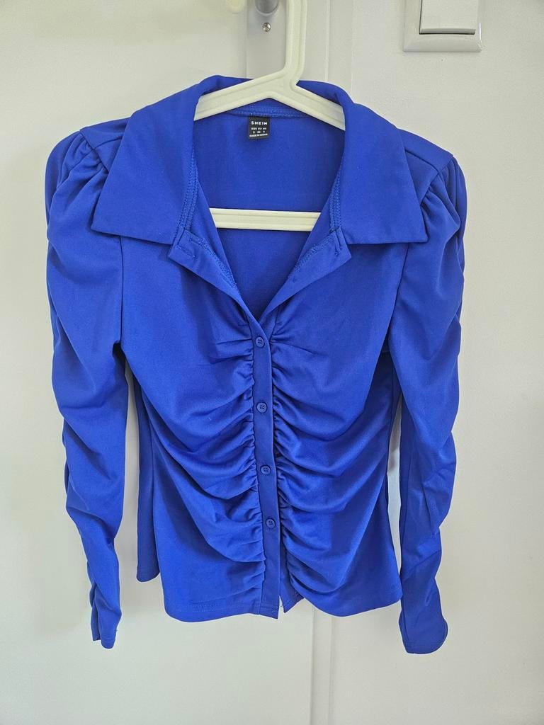 Blauwe blouse SHEIN maat S, Blauw, Ophalen of Verzenden, Zo goed als nieuw, SHEIN