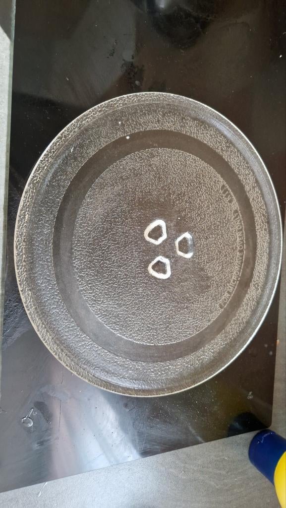 Glazen draaiplateau magnetron 24,5 cm, Gebruikt, Onbekend, Ophalen of Verzenden, Onbekend
