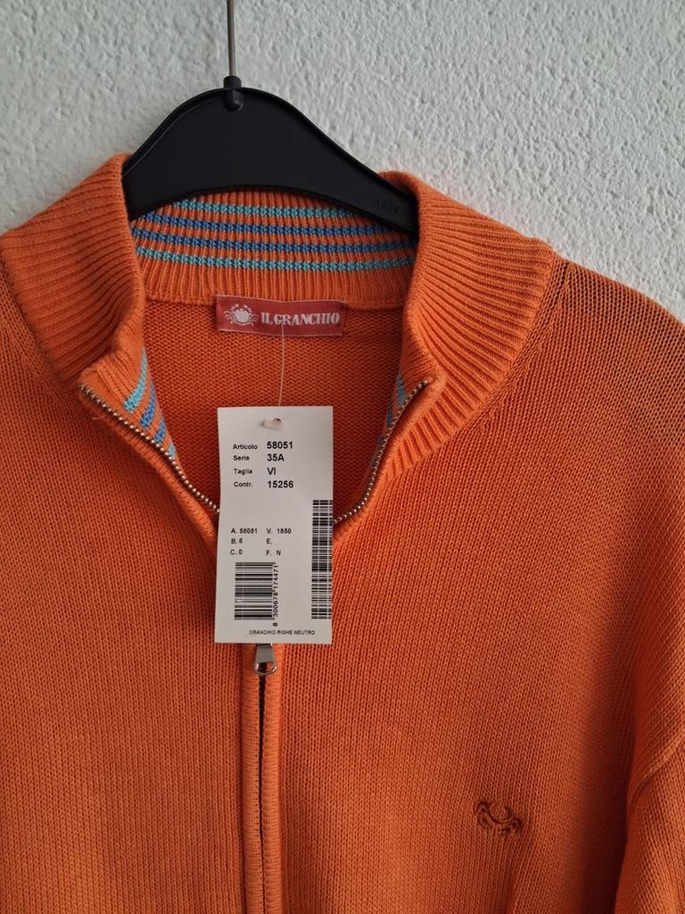 Oranje Il Granchio vest met rits, maat M, Maat 48/50 (M), Nieuw, Oranje, Ophalen of Verzenden