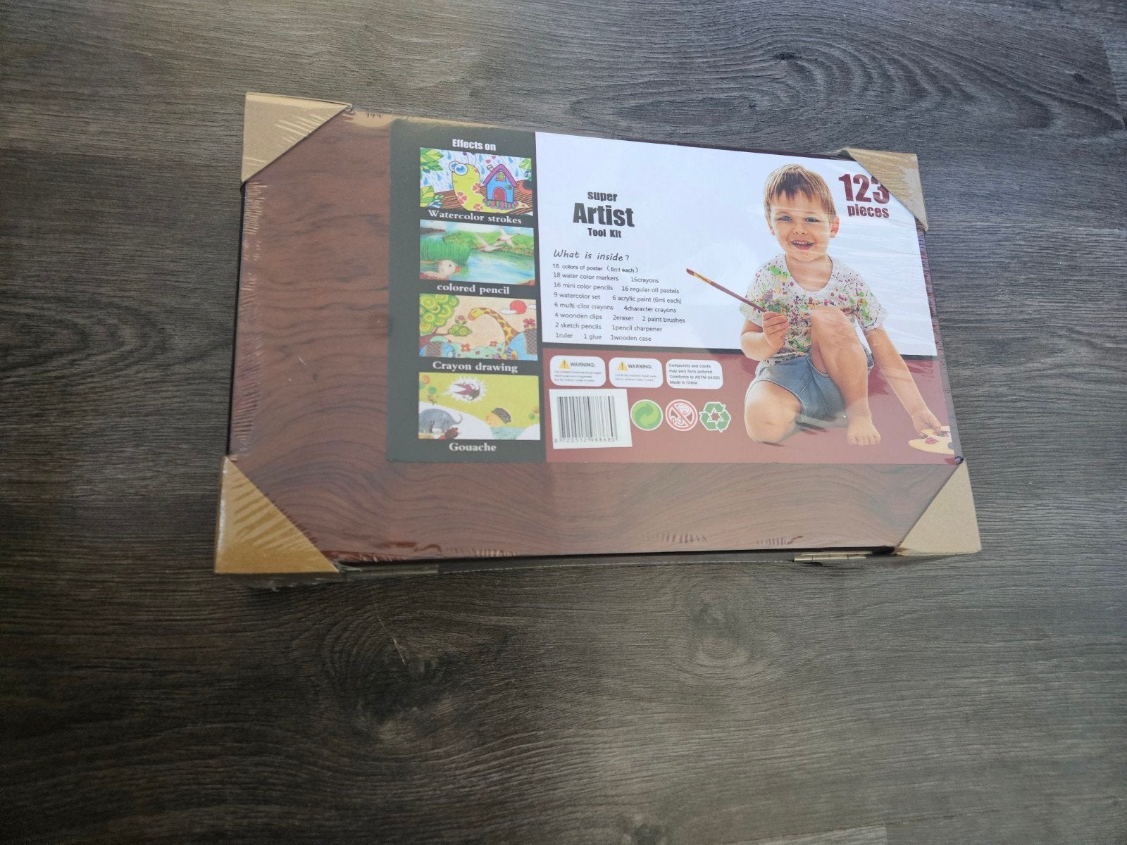 Super Artist Tool Kit 123-delig in houten koffer, Ophalen, Nieuw