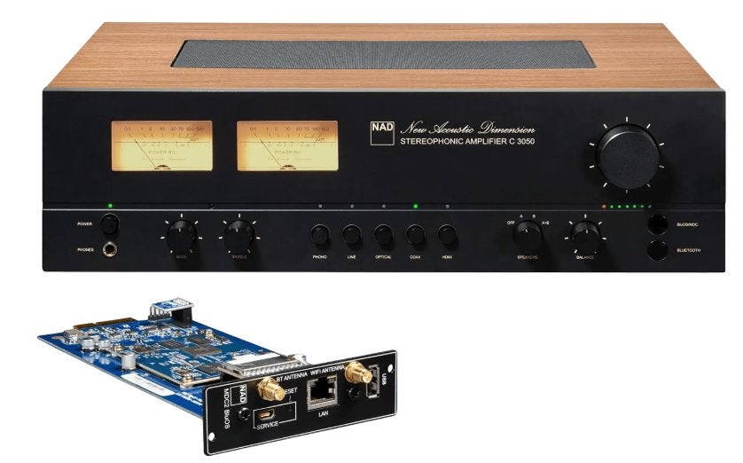 NAD C3050 + BluOS module, Zo goed als nieuw, 60 tot 120 watt, Stereo, Ophalen