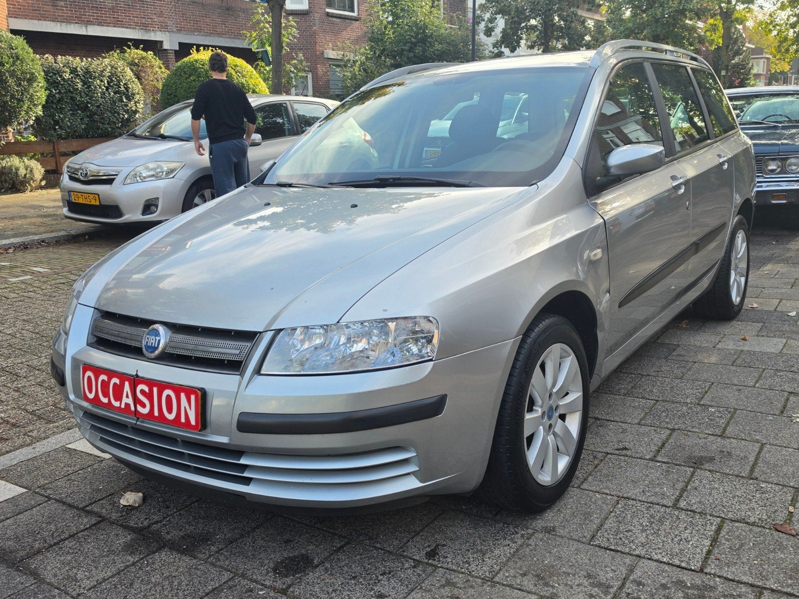 Fiat Stilo 1.6 16V - Station - NWE APK! - Airco -Rijdt goedt, Auto's, Voorwielaandrijving, Stof, Zwart, Handgeschakeld