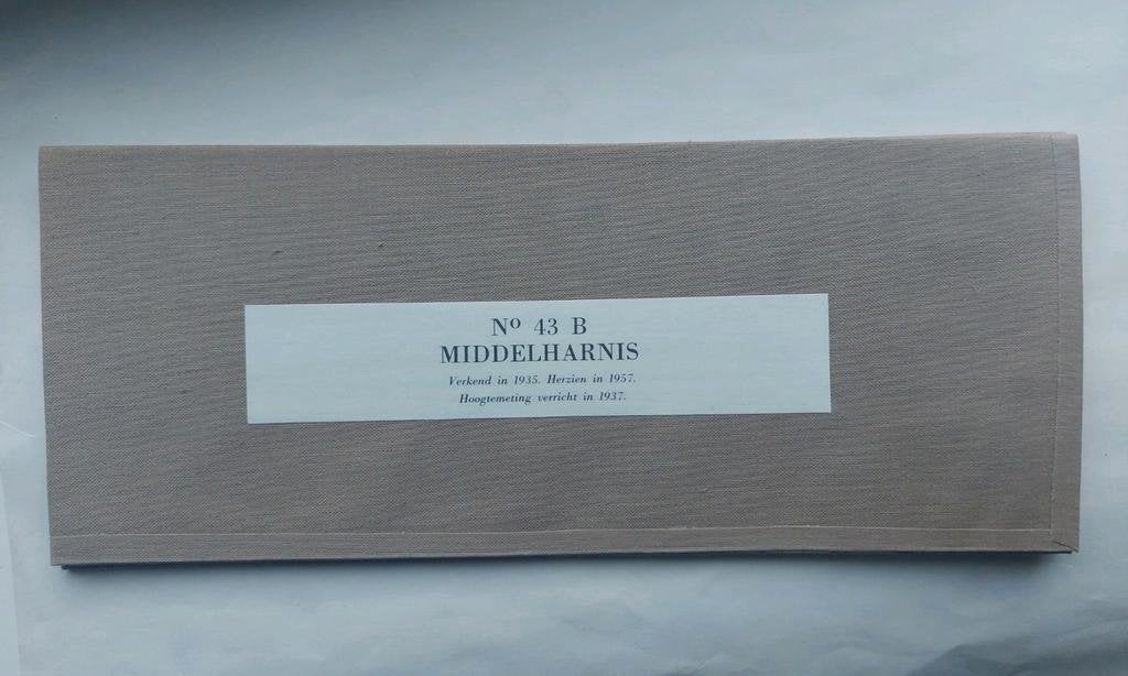 43B stafkaart uit 1959 Middelharnis Den Bommel Nieuwe Tonge, Staat der Nederlanden, Ophalen of Verzenden, 1800 tot 2000, Nederland