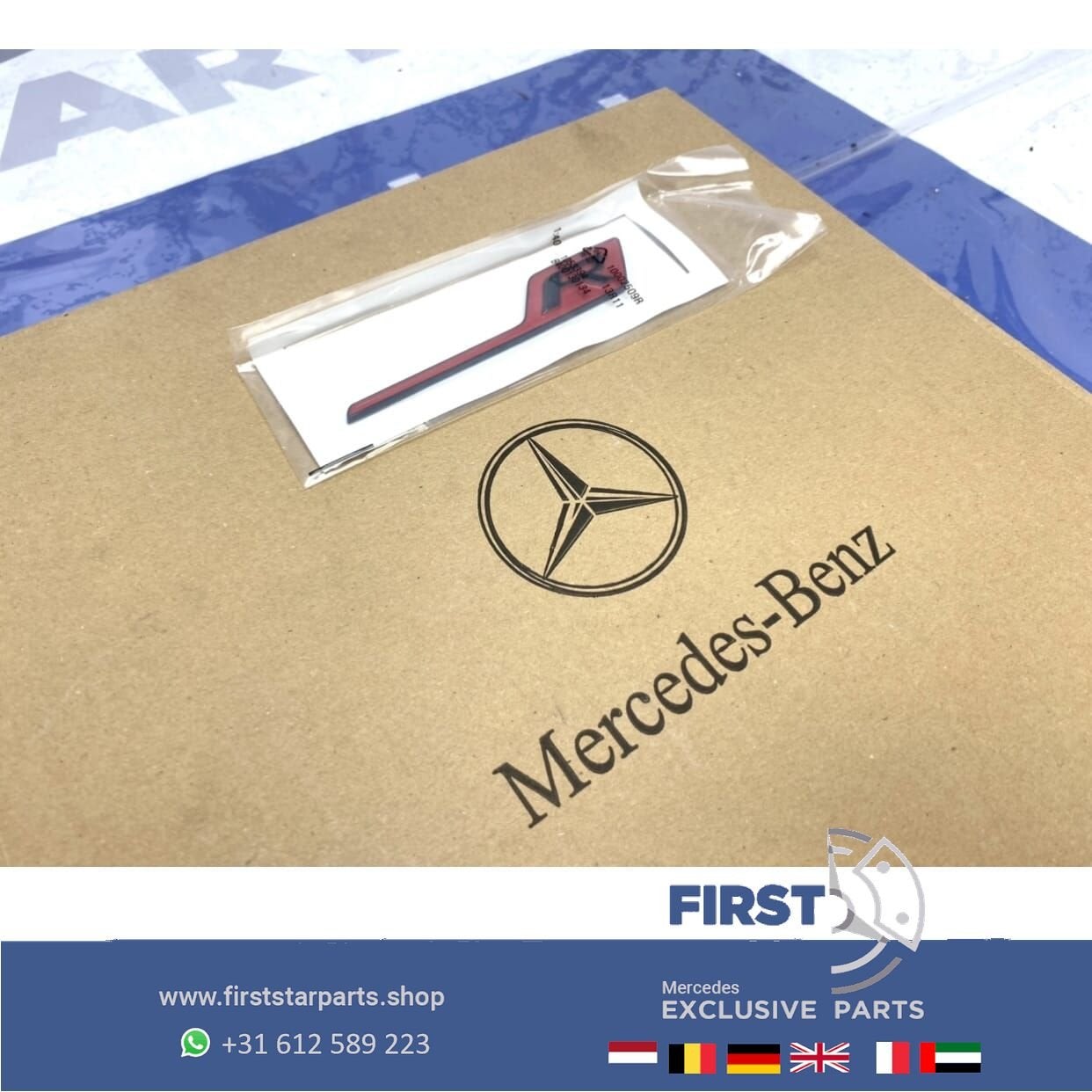 W190 R LOGO EMBLEEM C190 R190 GT GTC GTS GTR X290 GT63R BADG, Gebruikt, -, Ophalen of Verzenden, -